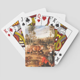 Peter Paul Rubens Milkmaids mit Rindern in einem L Spielkarten