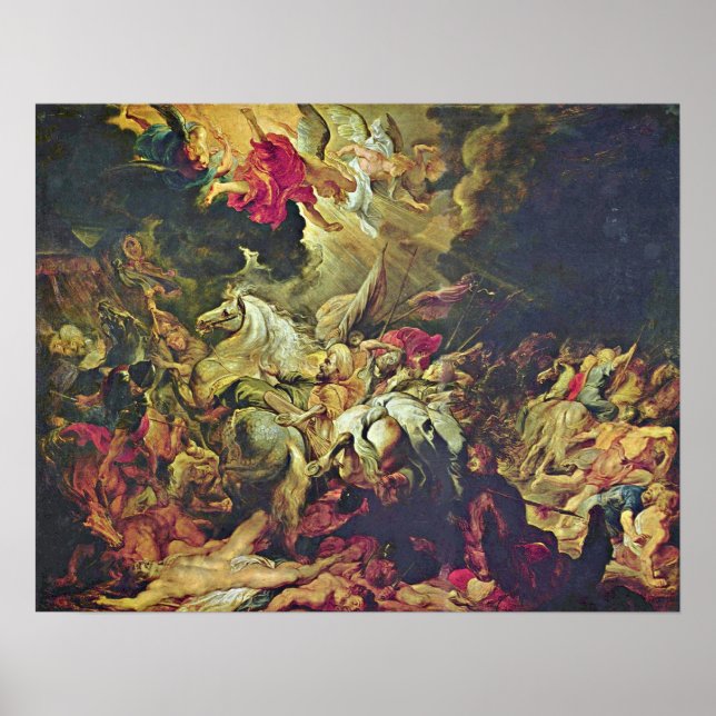 Peter Paul Rubens - Niederlage bei Sennacherib Poster (Vorne)