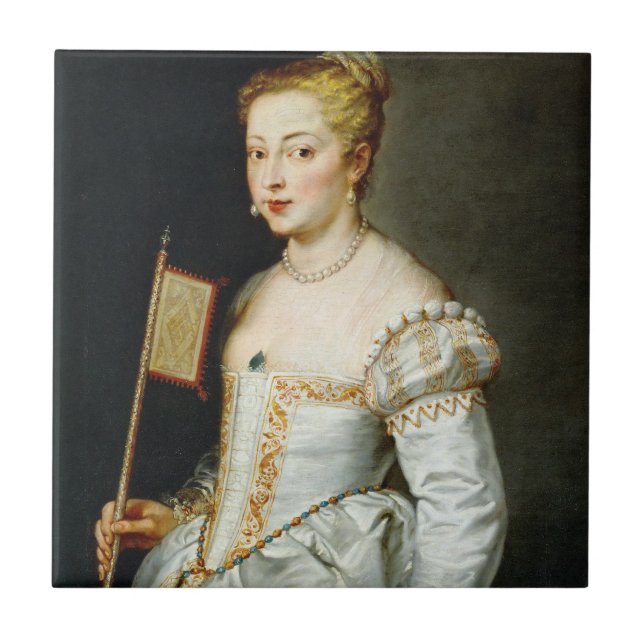 Peter Paul Rubens Portrait einer Lady Fliese (Vorderseite)