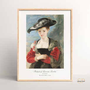 Peter Paul Rubens Porträt von Susanna Lunden Gemäl Poster