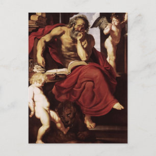 Peter Paul Rubens- St. Jerome in Seiner Erbschaft Postkarte