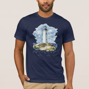 PETER Peptid, Lighthouse 1 w/custom text, dunkel T-Shirt