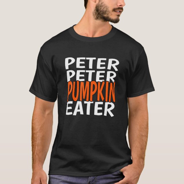 Peter Peter Pumpkin Eater Couples Halloween T-Shirt (Vorderseite)