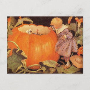 Peter, Peter, Pumpkin-Eater Kinderreim-Postkarte Postkarte