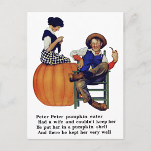 PETER PETER PUMPKIN EATER POSTKARTE