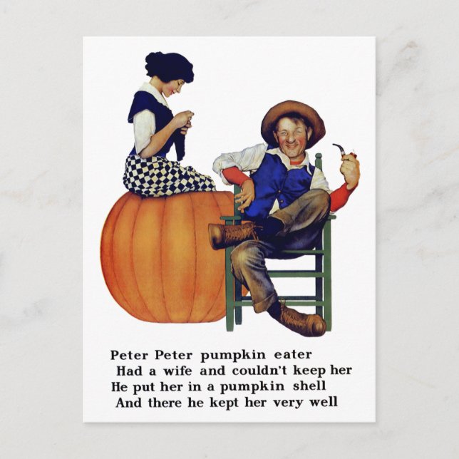 PETER PETER PUMPKIN EATER POSTKARTE (Vorderseite)