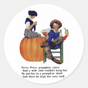 PETER PETER PUMPKIN EATER RUNDER AUFKLEBER