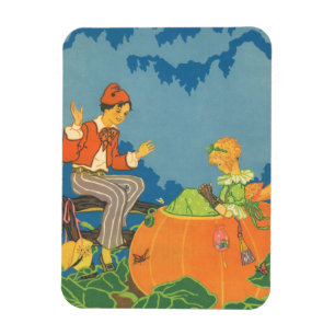 Peter Peter Pumpkin Eater, Vintage Kinderreim Magnet