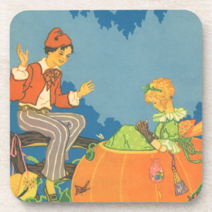Peter Peter Pumpkin Eater, Vintage Kinderreim Untersetzer