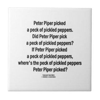 Peter Pfeifer ausgewählter Peck in Essig Fliese