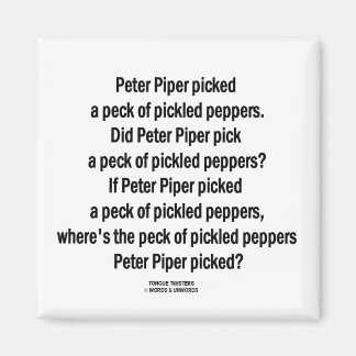 Peter Piper Peck Pickled Paprikaschoten (Tongue Tw Magnet