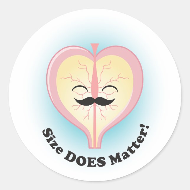 Peter Prostata: "Größe ist wichtig!" Aufkleber (Vorderseite)