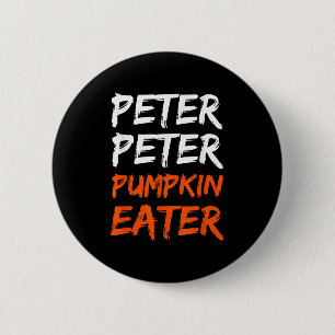 Peter Pumpkin Costume Eater Halloween Button