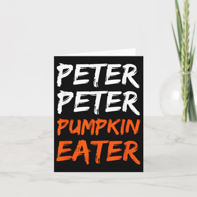 Peter Pumpkin Costume Eater Halloween Karte (Vorderseite)