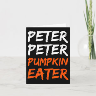 Peter Pumpkin Costume Eater Halloween Karte