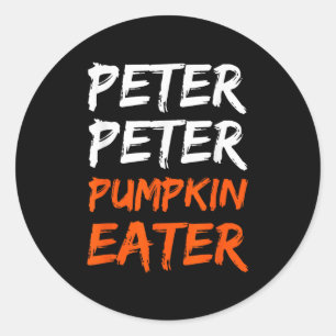 Peter Pumpkin Costume Eater Halloween Runder Aufkleber