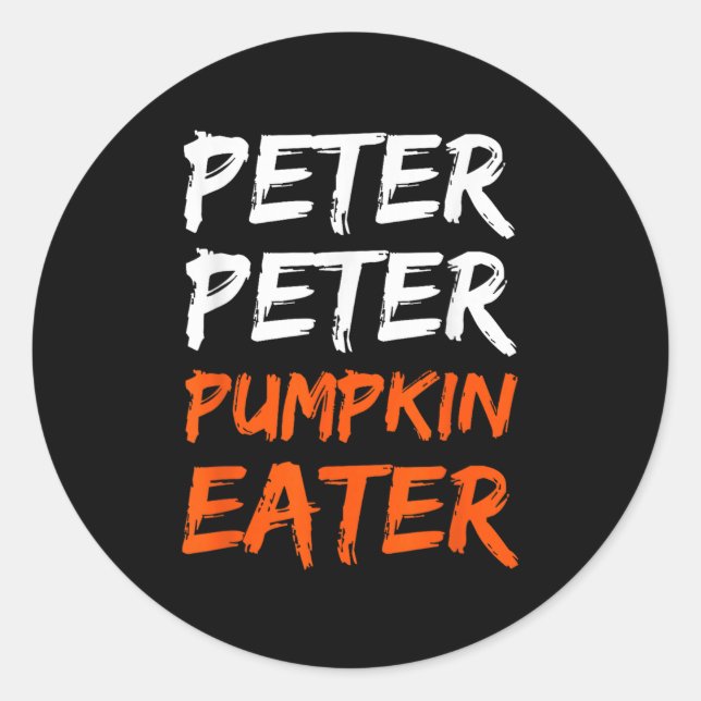 Peter Pumpkin Costume Eater Halloween Runder Aufkleber (Vorderseite)