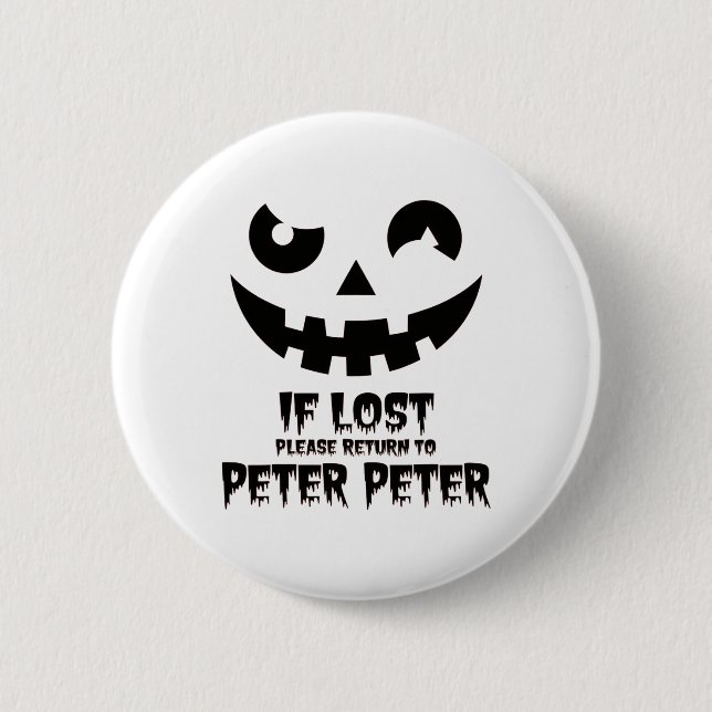 Peter Pumpkin Eater Halloween Paare Kostüm Button (Vorderseite)