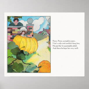 Peter Pumpkin-Eater Mother Goose Kinderzimmer Rhym Poster
