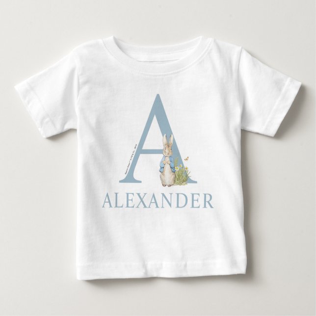 Peter Rabbit| A für Baby T-shirt (Vorderseite)