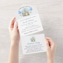 Peter Rabbit Baby Boy All in One Invite