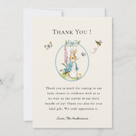 Peter rabbit Baby Boy Dusche Danke Karte