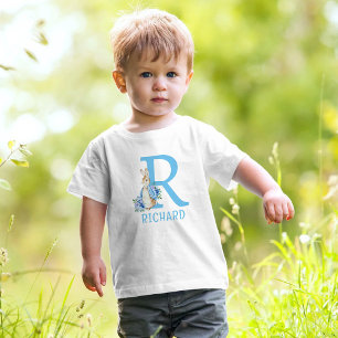 Peter Rabbit Baby Boy Monogram Name Baby T - Shirt