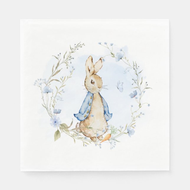 Peter Rabbit Baby Boy Paper Napkins | Standard Serviette (Vorderseite)