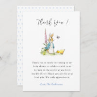 Peter rabbit Baby Dusche Danke Karte
