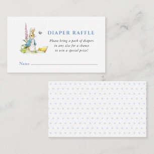 Peter Rabbit Baby Dusche Windeln Raffle Begleitkarte