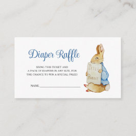 Peter Rabbit Baby Duwer Diaper Raffle Begleitkarte