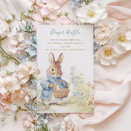 Peter Rabbit Baby Duwer Diaper Raffle Begleitkarte