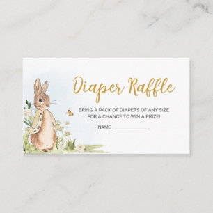 Peter Rabbit Baby Duwer Diaper Raffle Begleitkarte