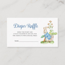 Peter Rabbit Baby Duwer Diaper Raffle Begleitkarte