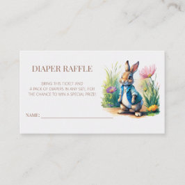 Peter Rabbit Baby Duwer Diaper Raffle Begleitkarte
