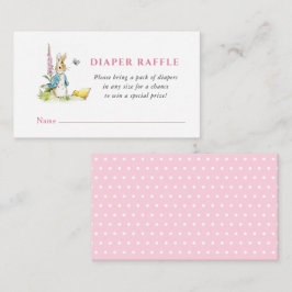 Peter Rabbit Baby Girl Duschdieger Raffle Begleitkarte