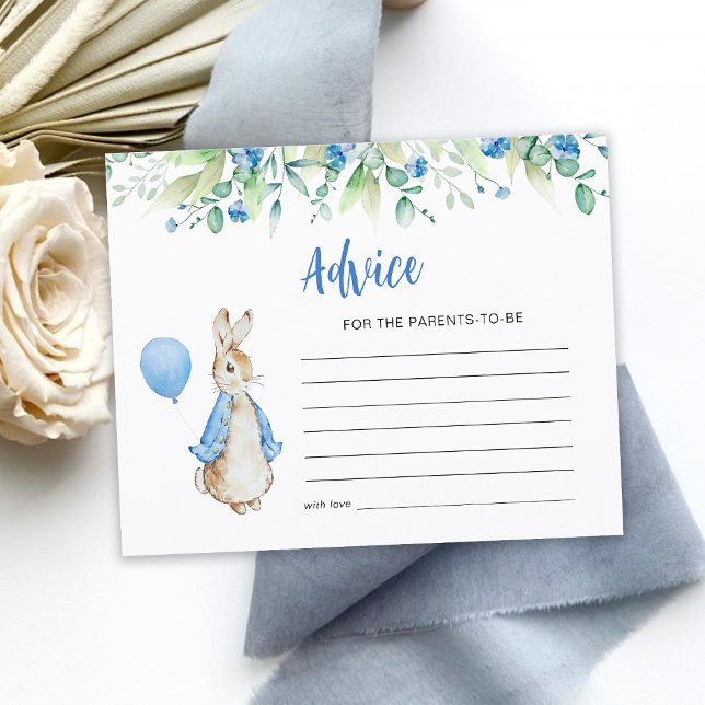 Peter Rabbit Baby Shower Advisor Card (Von Creator hochgeladen)