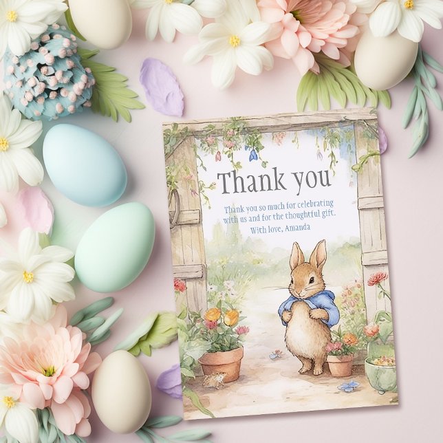 Peter Rabbit Baby Shower Danke Karte (Von Creator hochgeladen)