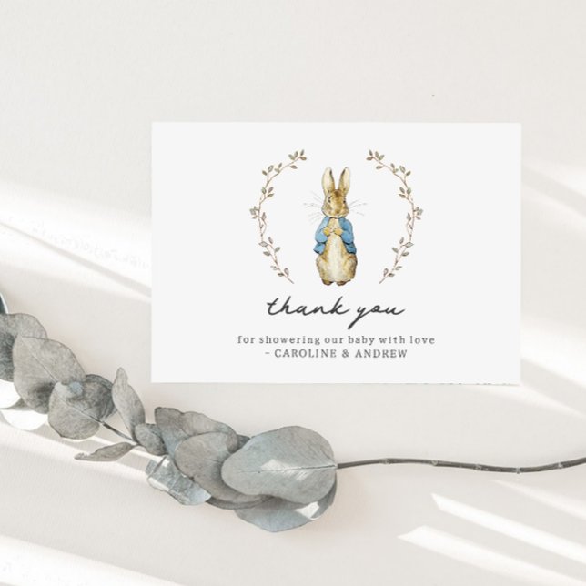 Peter Rabbit Baby Shower Danke Karte (Von Creator hochgeladen)