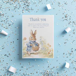 Peter Rabbit Baby Shower Dankeskarte