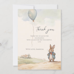 Peter Rabbit Baby Shower Dankeskarte
