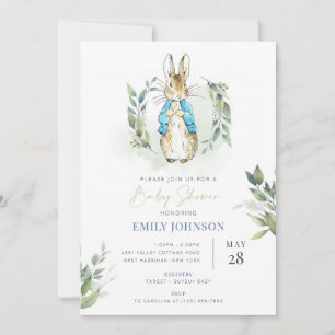 Peter Rabbit Baby Shower Einladung