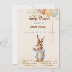 Peter Rabbit Baby Shower Einladung