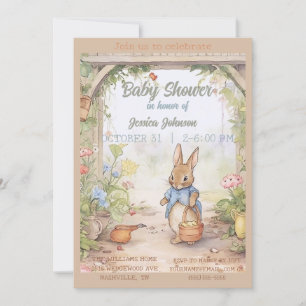 Peter Rabbit Baby Shower Einladung