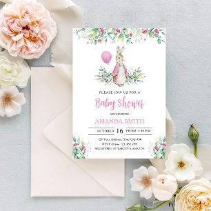 Peter Rabbit Baby Shower Einladung