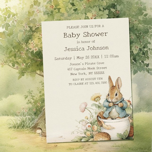 Peter Rabbit Baby Shower Einladung (Von Creator hochgeladen)