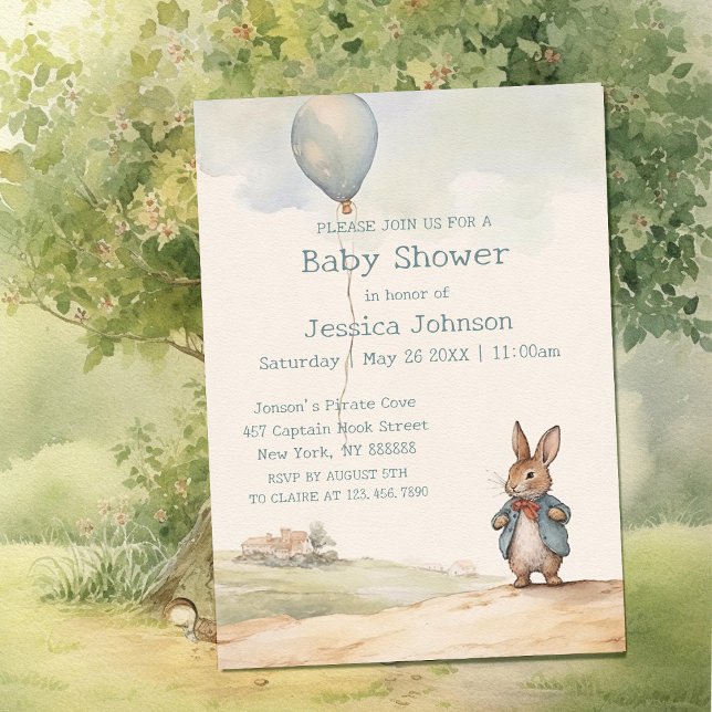 Peter Rabbit Baby Shower Einladung (Von Creator hochgeladen)