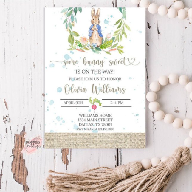 Peter Rabbit Baby Shower Einladung (Von Creator hochgeladen)