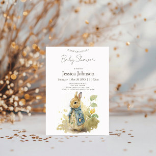Peter Rabbit Baby Shower Einladung