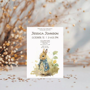 Peter Rabbit Baby Shower Einladung